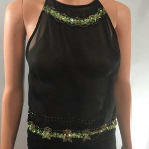 VS - Moda International. Black sheer top. Size XS